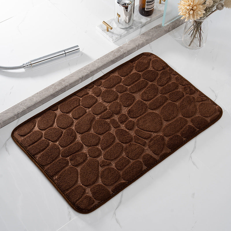 Special Coral Fleece Pebble Embossed Floor Mat Thickened Soft Bathroom Rug Machine Washable Carpet Wholesale