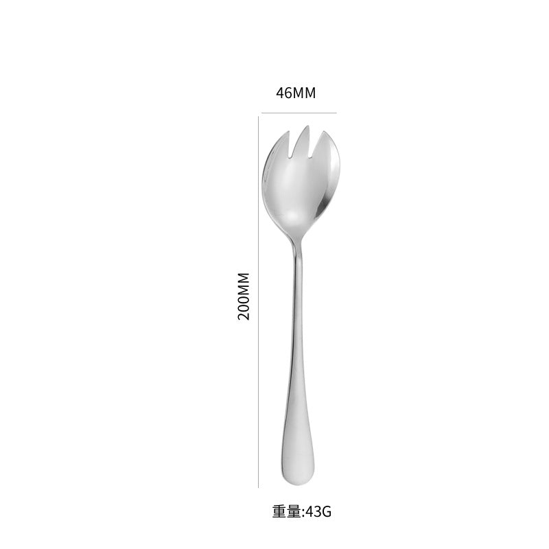 1010Stainless Steel Public Tableware Salad Dessert Spoon Fork Hotel Restaurant Self-service Spoon Fork Set