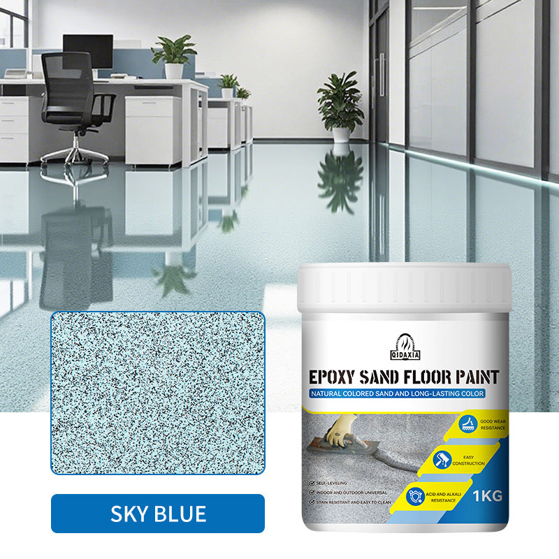 Epoxy Color Sand Self-Leveling Floor Paint Indoor and Outdoor Wear-Resistant Non-Slip Cement Floor Paint Pure Natural Imitation Marble Paint