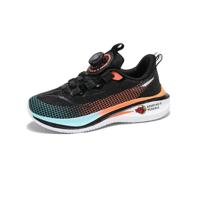 Boys and Girls Shoes Red Rabbit7Spring and Autumn Physical Training Sports Shoes Soft Sole Mesh Breathable Children's Running Shoes Lightweight Trendy