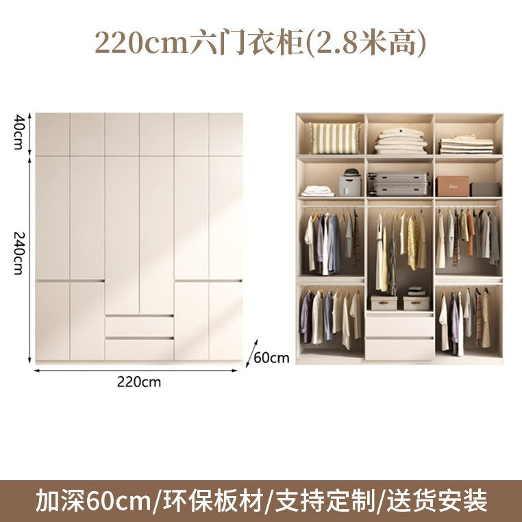 Raise the door to the ceiling2.5-3Large Wardrobe for Home Bedroom, Large Capacity Hanging Clothes Area, Multi-Section Large Closet