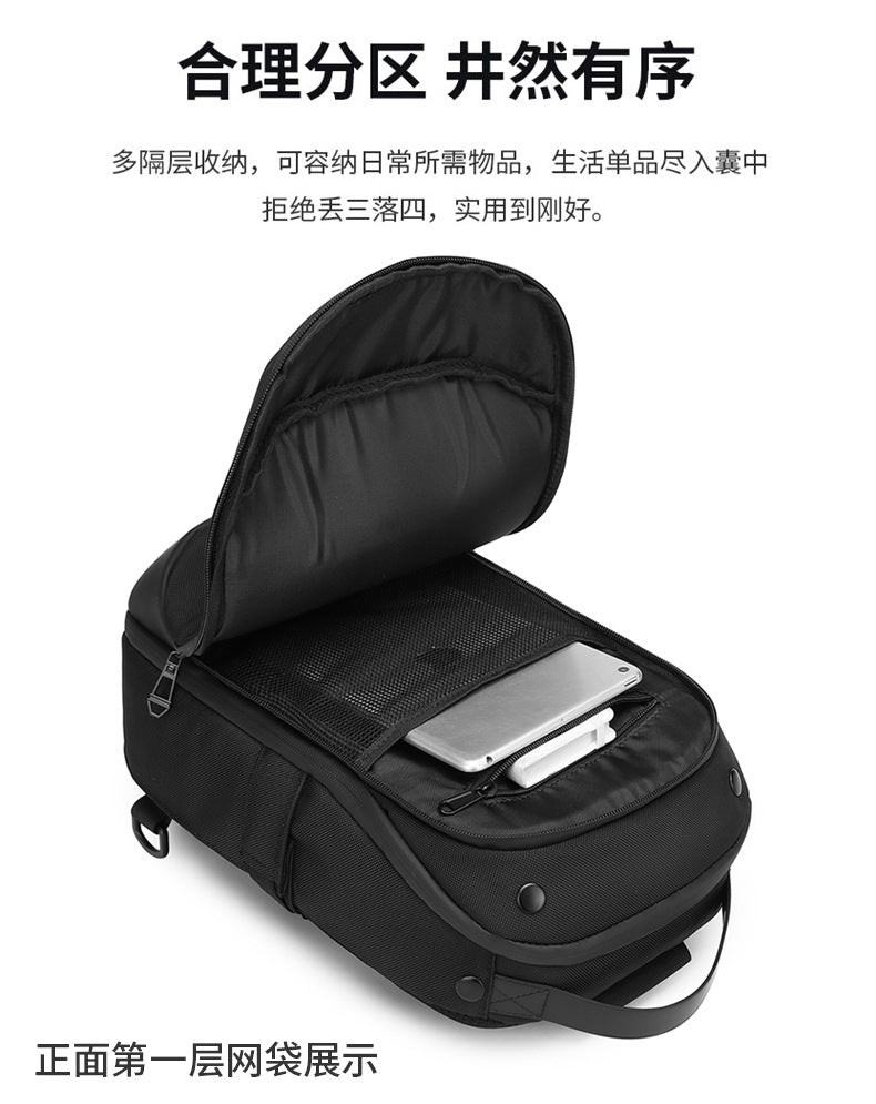 OZUKO Business Chest Bag Men's Large Capacity Waterproof Crossbody Bag High-end trendy brand simple commuter portable bag