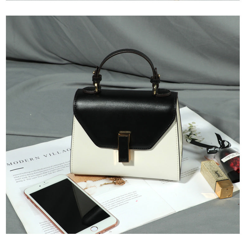 Factory Creative New Women's Bag Fresh Color-Block Handbag Shoulder Bag Elegant Versatile Crossbody Bag