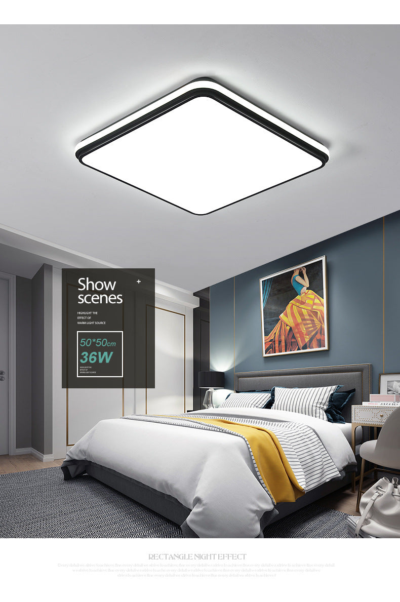 Living Room Main Light Modern Simple Elegant Ultra Bright Rectangular led Ceiling Lamp Study Bedroom Lamp Zhongshan Lighting