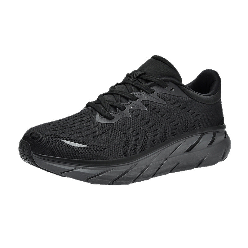 HK Jacquard Mesh Breathable Outdoor Casual Shoes Men's Anti-Slip Soft Sole Lightweight Sports Running Shoes