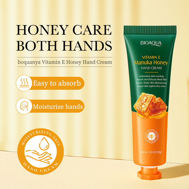 Vitamin E Hand cream30g BIOAOUA Honey hydrating moisturizing wholesale for  trade