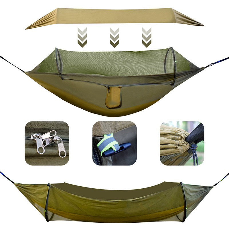290*140Nylon Hammock Outdoor Supplies Anti-Rollover Swing Mosquito Net Hammock Ultralight Camping Sun Protection Sunshade Canopy