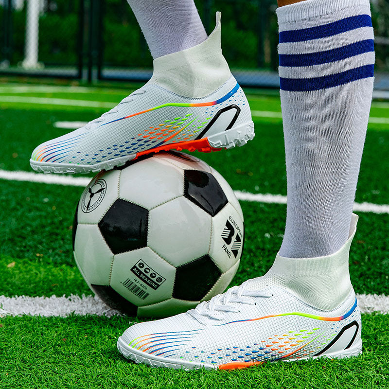 New football shoes for men and women AG Long Spike gold Competition Student Training Shoes Artificial Turf TF Wholesale of Broken Nails