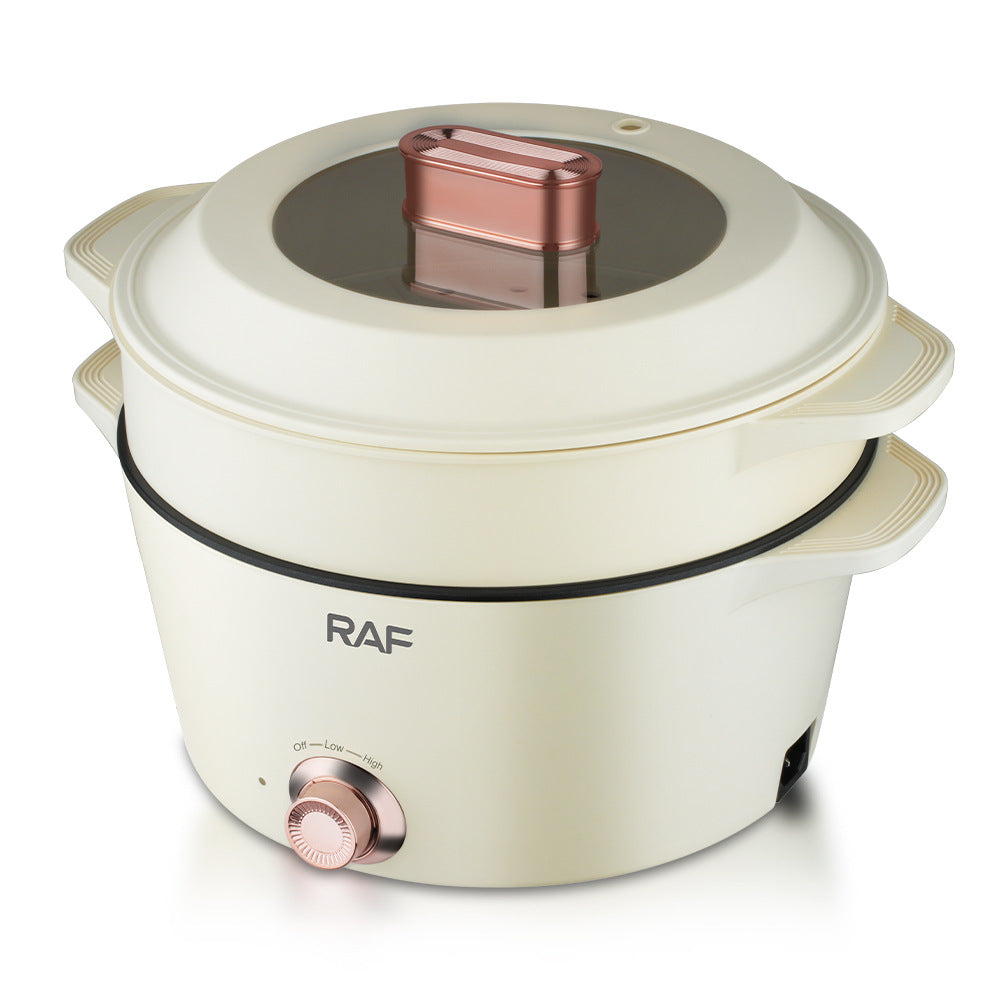 RAF European Standard Multifunctional Electric Cooker Household Electric Frying Pan Non-stick Pan Electric Cooker Steamer5L+7L