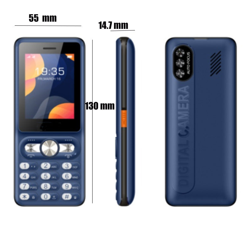 2.4Large Volume Earpiece with Camera Factory Dual SIM Button Straight Board for Elderly and Students Functional Phone
