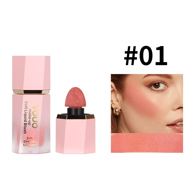 Liquid Lipstick Four-Piece Set Lip and Cheek Dual-Use Lip Glaze Matte Liquid Blush Set Daily Makeup