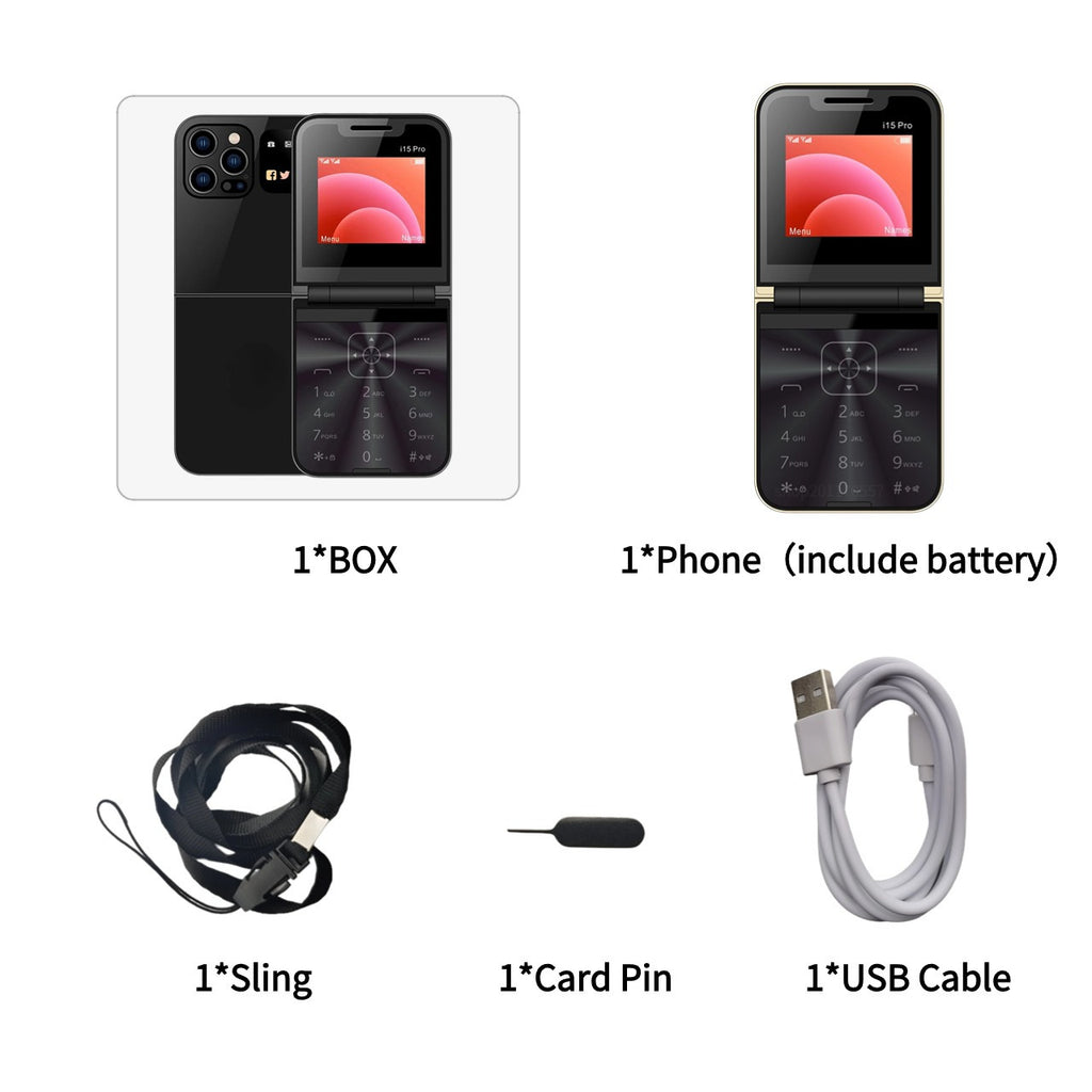 Wholesale Hot Selling Foldable Mobile Phone for Elderly Bluetooth Dialing Student Backup Feature Phone Card Phone Foldable