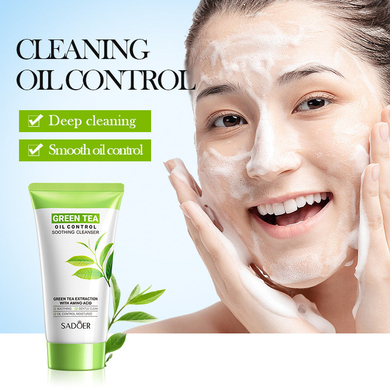 Facial Cleanser150g SADOER Green Tea Cleansing Peach Moisturizing Cleanser  Wholesale