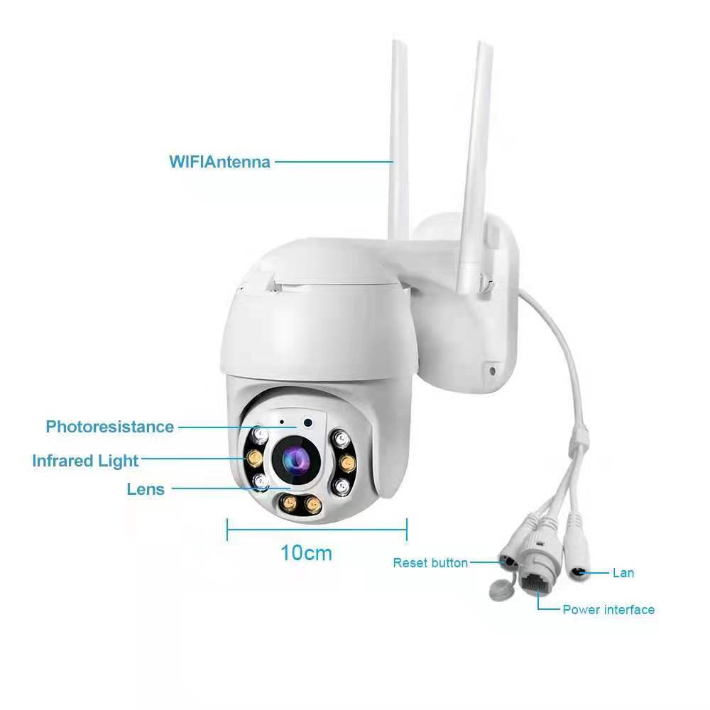 V380Outdoor Wireless Surveillance Camera A6Outdoor Waterproof Surveillance Dome Camera HD Full Color Night Vision Camera
