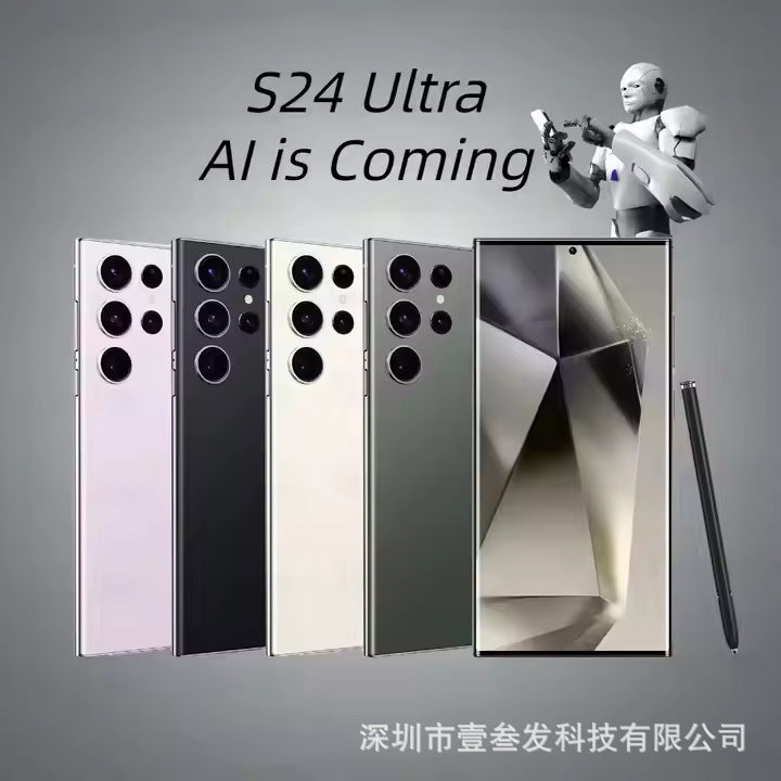 Global S24 Ultra Mobile Phone2+16 High-end7.3Inch Large Screen1300Pixel Android8 Hd