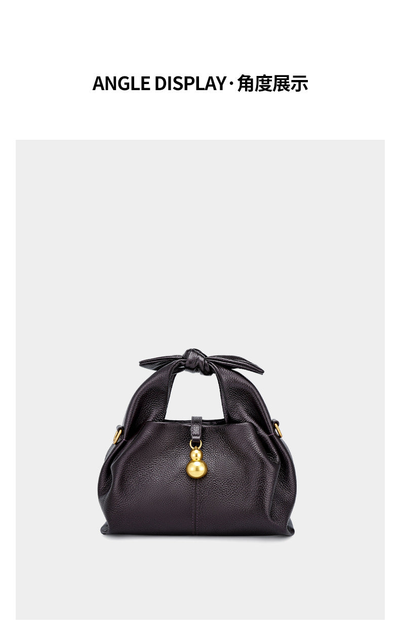 European and American Niche Cloud Dumpling Bag Single Shoulder Crossbody Niche Light Luxury Fashion Design New Single Shoulder Crossbody Genuine Leather Bag