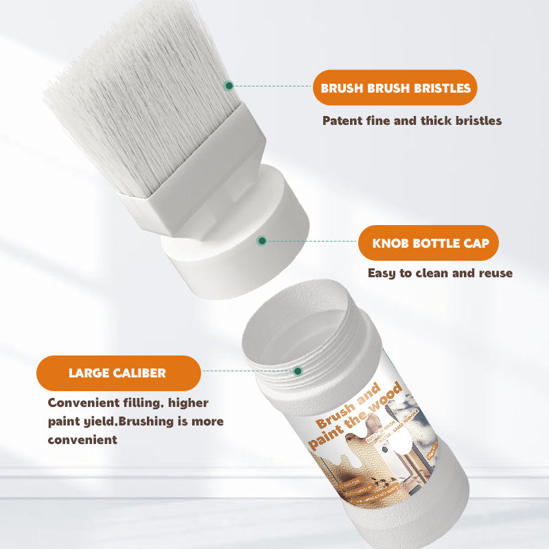 Hot Sale Odorless Water-Based Wood Paint with Brush for Furniture Renovation, Wood Door Color Change, Indoor and Outdoor Universal