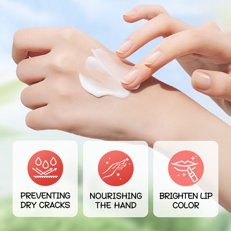 Strawberry Hand Cream Lip Balm Set SADOER Nourishing Autumn and Winter Hand Cream Lip Balm  Wholesale