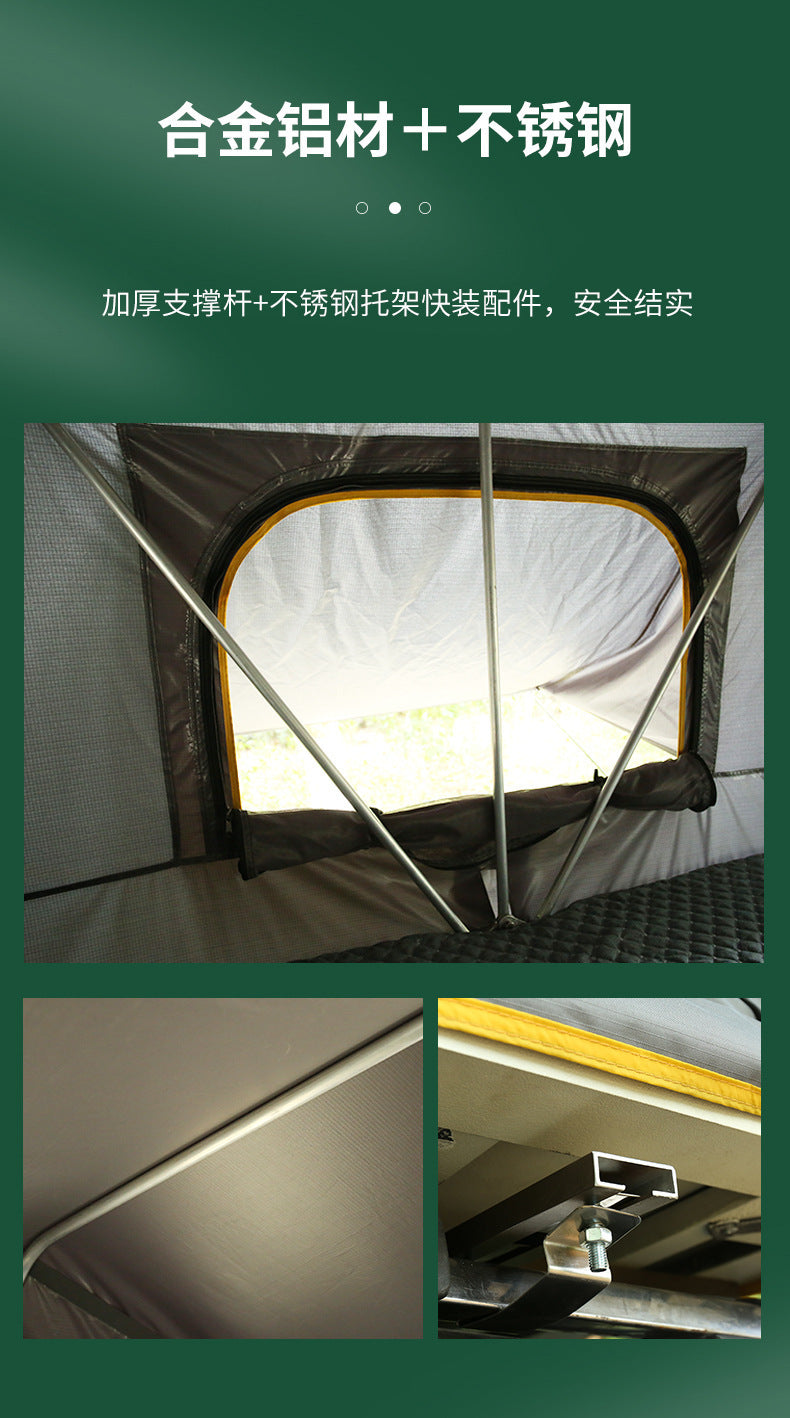 Large Space Triangular Roof Tent3-5Outdoor Camping Automatic Soft Top Car Tent Quick Open Rainproof