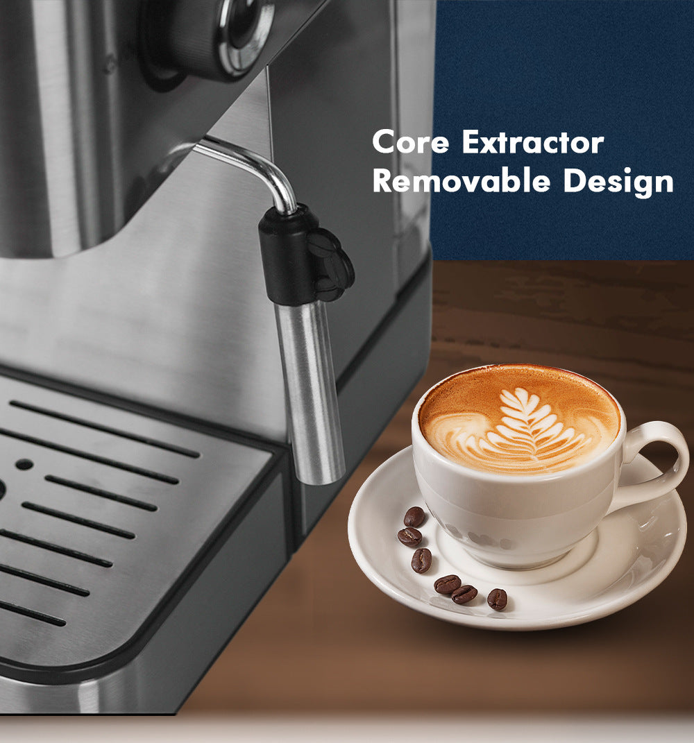 RAF Coffee Machine Household EU Plug Small Italian Semi-automatic Steam Milk Frother Integrated Coffee Pot