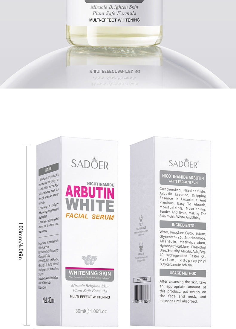 Niacinamide Arbutin Set SADOER Whitening, hydrating, and moisturizing skincare products  wholesale