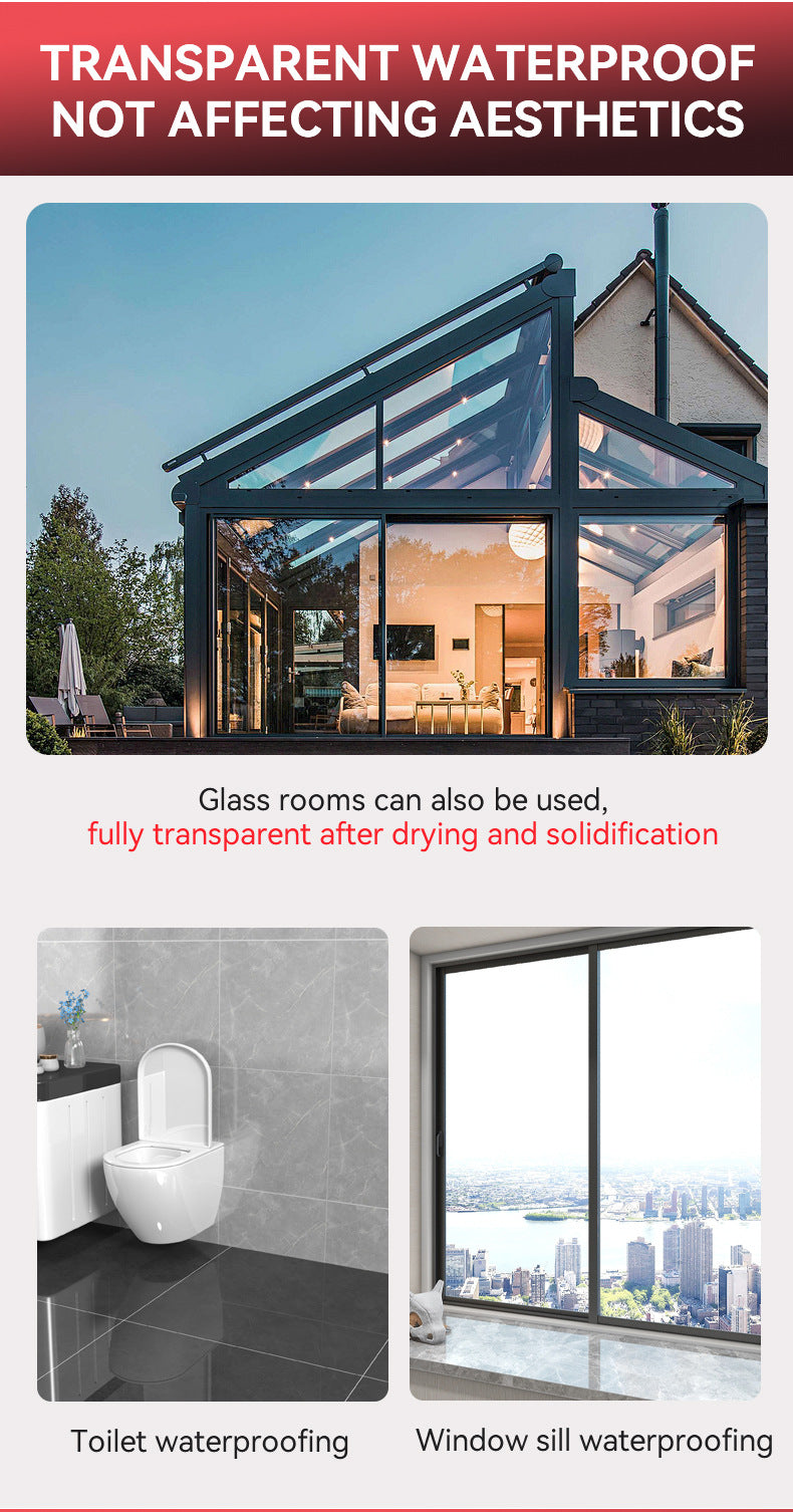 Transparent Waterproof Adhesive Custom Wholesale Exterior Wall Roof Bathroom No-Brick Breaking Leak Repair Coating Sealant