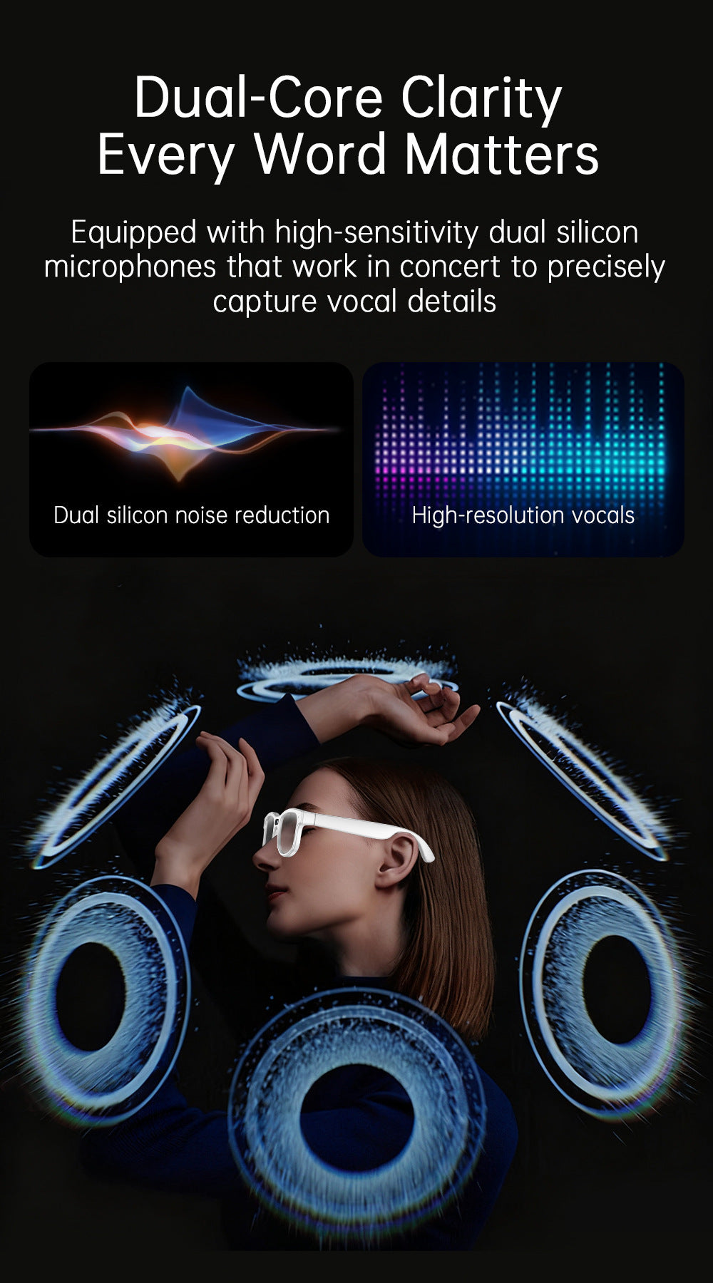 AIMB-G3Smart Glasses800100 Megapixel Camera Ai Simultaneous Translation Recognition1200P Video Recording Audio Recording