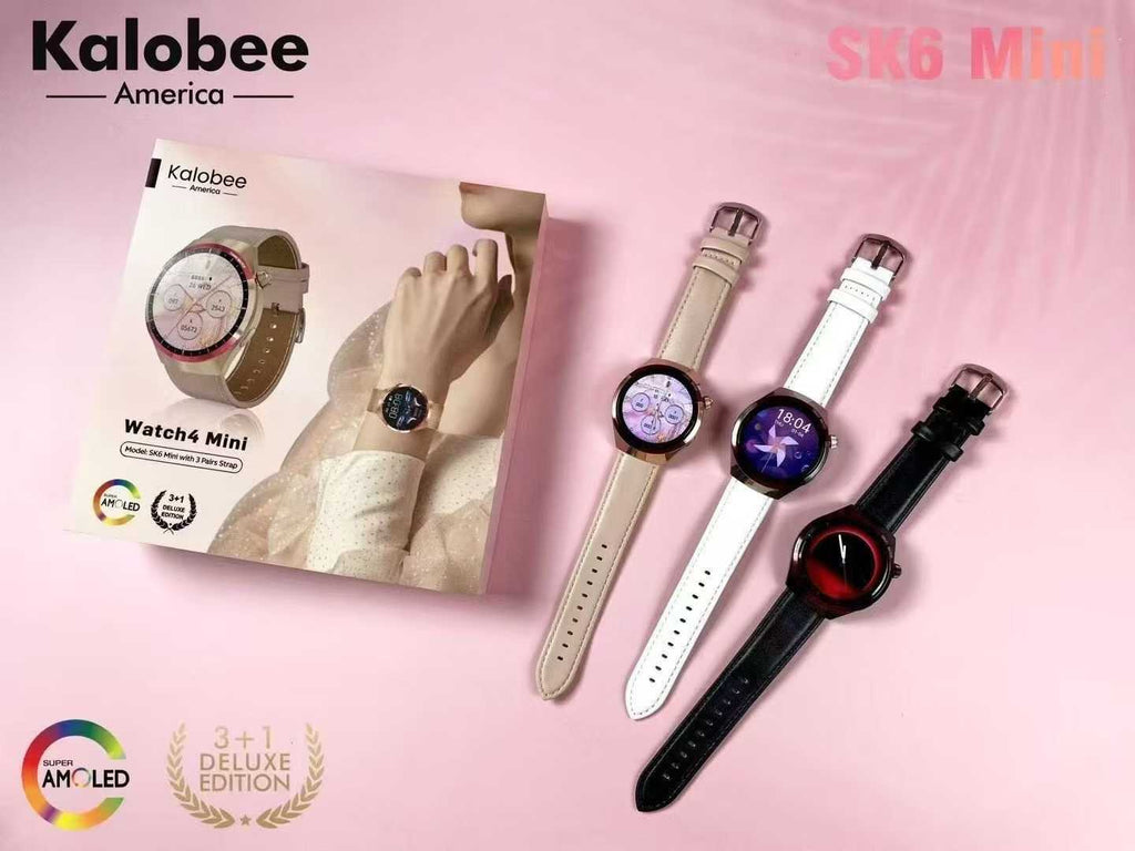 SK6 Mini Smart Watch1.27inch Bluetooth Call True Heart Rate Pedometer Sleep Exquisite Women's Sports