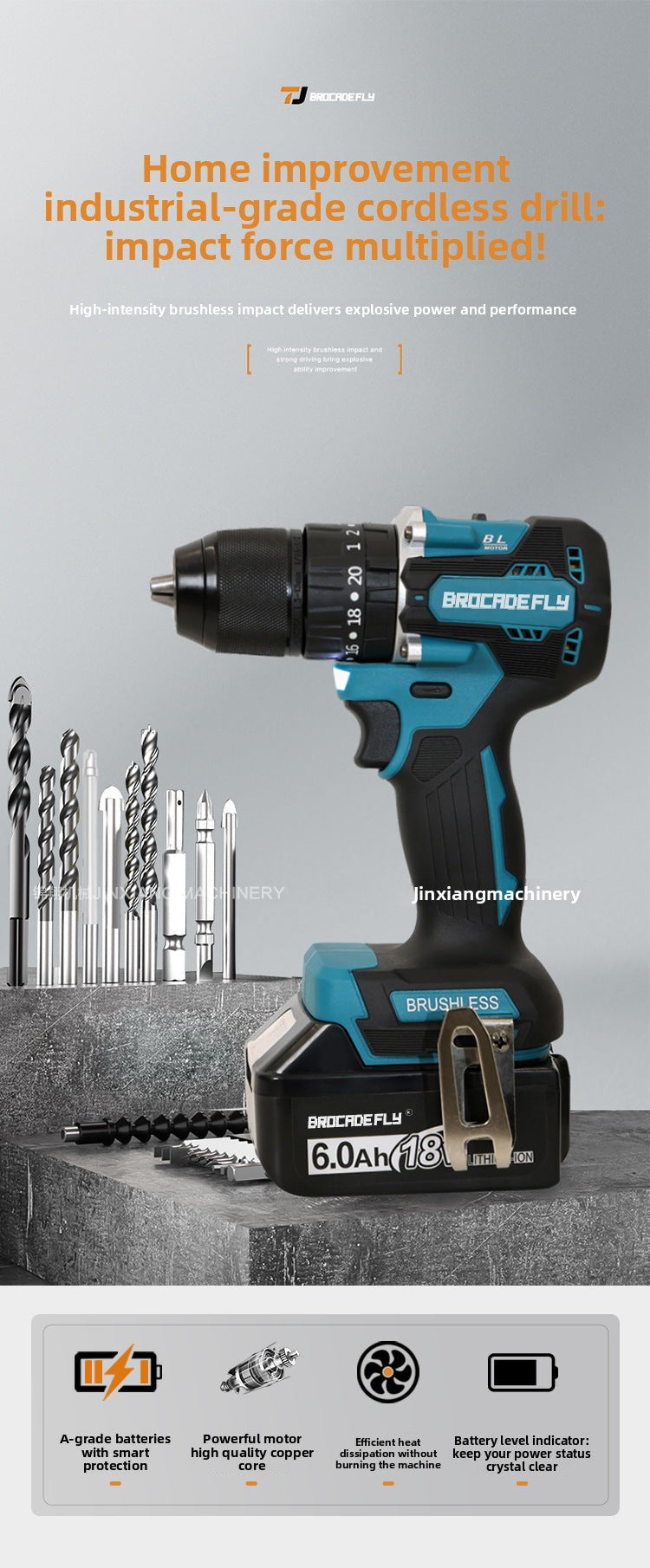 Hot Sale MT487Tongjinxiang Brushless Electric Drill Woodworking Home Improvement Screwdriver Factory Direct Sale
