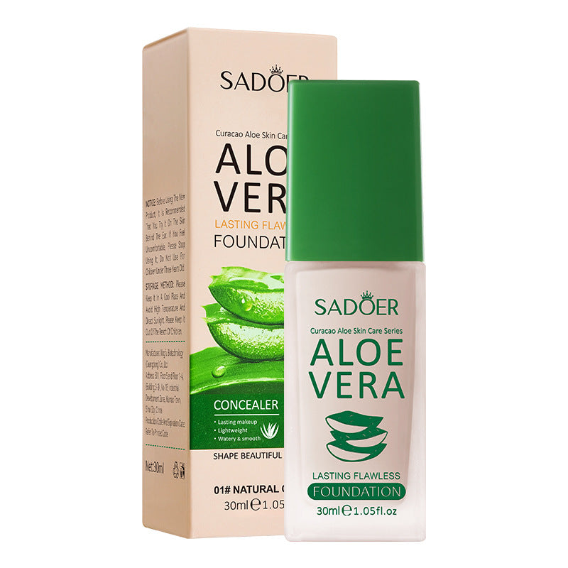 Makeup SADOER Aloe Vera Foundation Liquid Long-lasting Clear Concealer Non-cakey  Wholesale