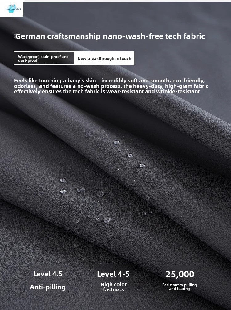 New French Cream Style Green Puff Fabric Sofa for Living Room Small Apartment Nordic Style Straight Three-Seater Combination