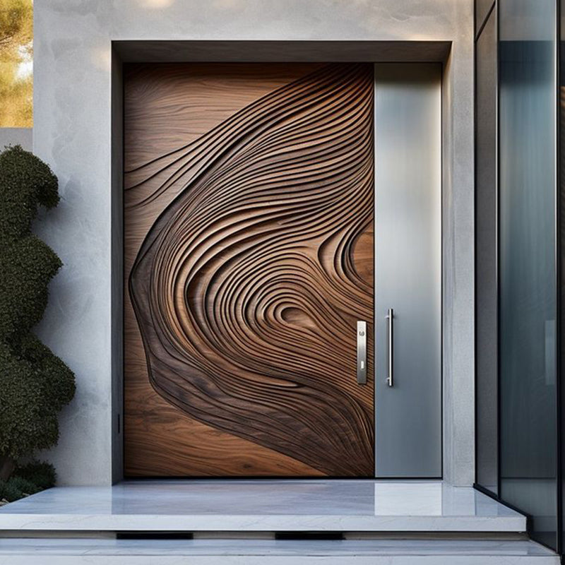 DJMI Newest High Quality Solid Wood Pivot Entry Door US Villa Customizable