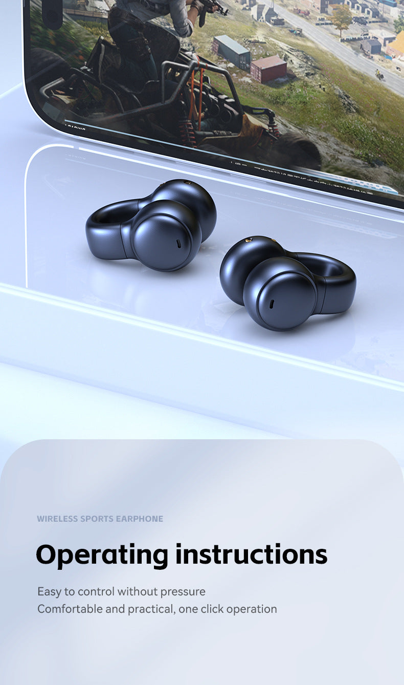 Popular M30Ear Clip Bone Conduction Sports High-End Ultra-Long Battery Life Wireless Bluetooth Earphones Wholesale