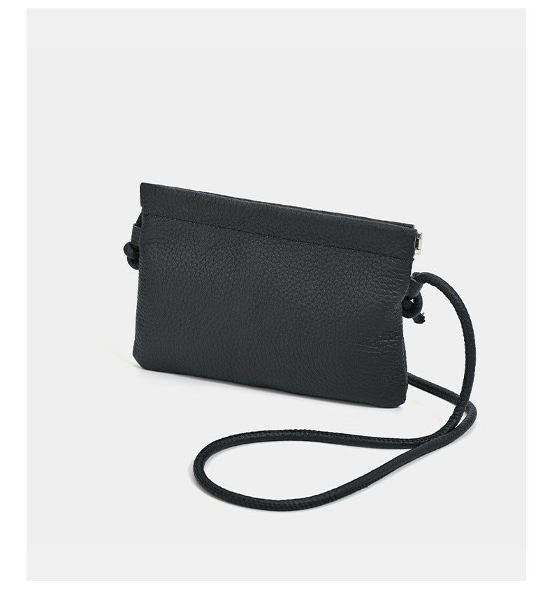 Genuine Leather Phone Bag for Women, Crossbody Small Bag, New Woven Pattern Vertical Style, Lightweight Mini Cowhide Walking Bag