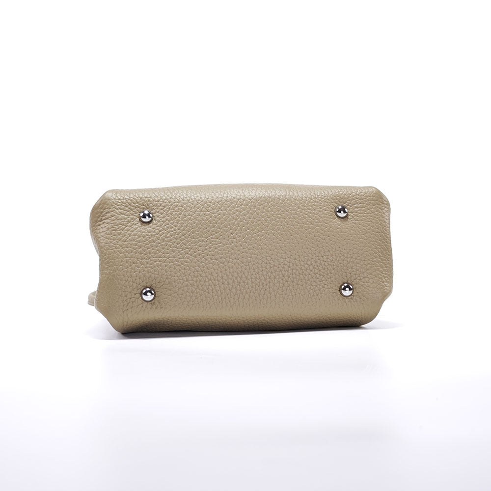 Genuine Leather Small Square Bag Daily Simple Women's Bag2025New Casual Little Elephant Commuting Versatile Cover Head Single Shoulder Crossbody Bag