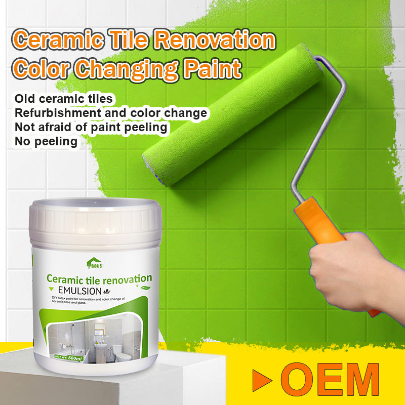 Water-based Tile Paint Bathroom Renovation Color Change Floor Coating Waterproof Wear-resistant Glass Latex Paint Mildew-proof