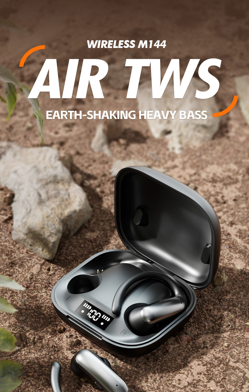 New M144Long Battery Life Ear-Hook and In-Ear Headphones Private Model High Appearance Wireless Bluetooth Headphones Wholesale