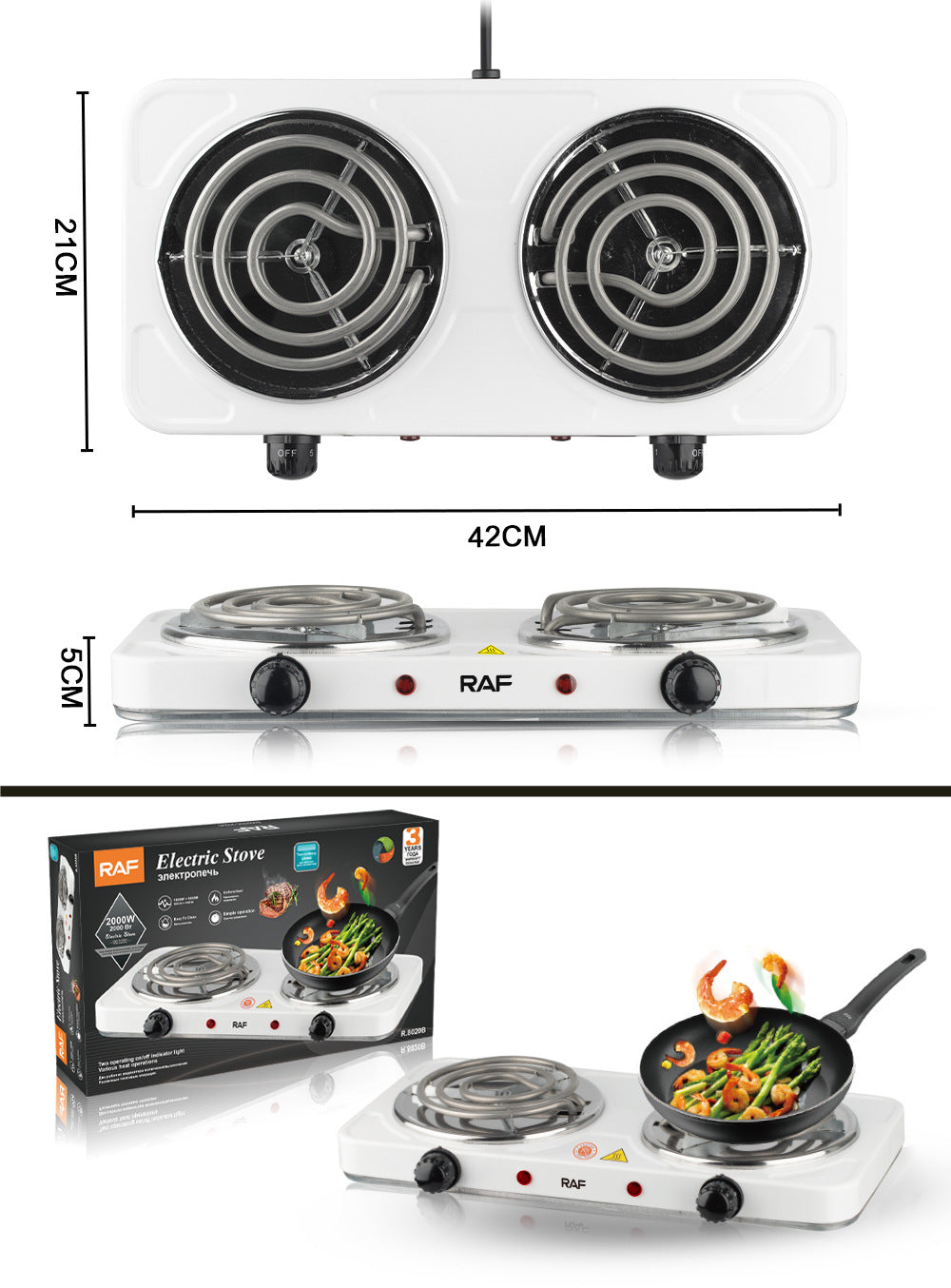 Double-Head Electric Ceramic Stove Small Household Appliance Multi-Functional Cooking Coffee Stove Household Small Electric Stove Wholesale
