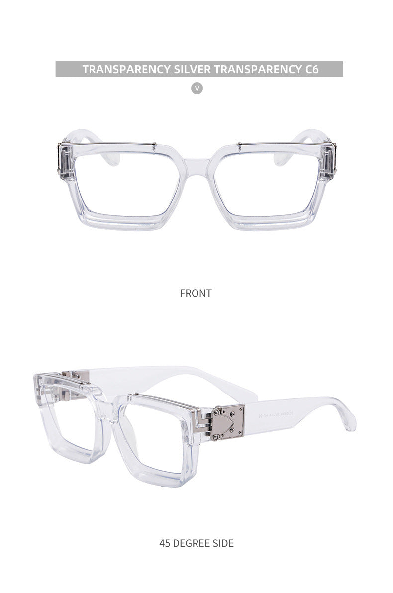 0k Billionaire Style Sunglasses Men Fashion Internet Celebrity Sunglasses Women High-end Glasses Square Frame Sunglasses