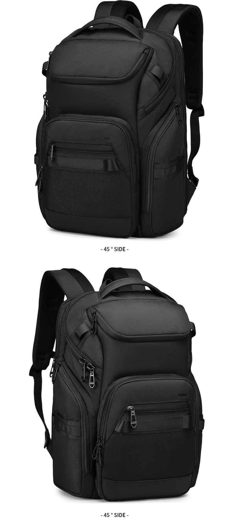 OZUKO Business Backpack Men's Computer Backpack Waterproof Large Capacity Commuting Simple High-end School Bag