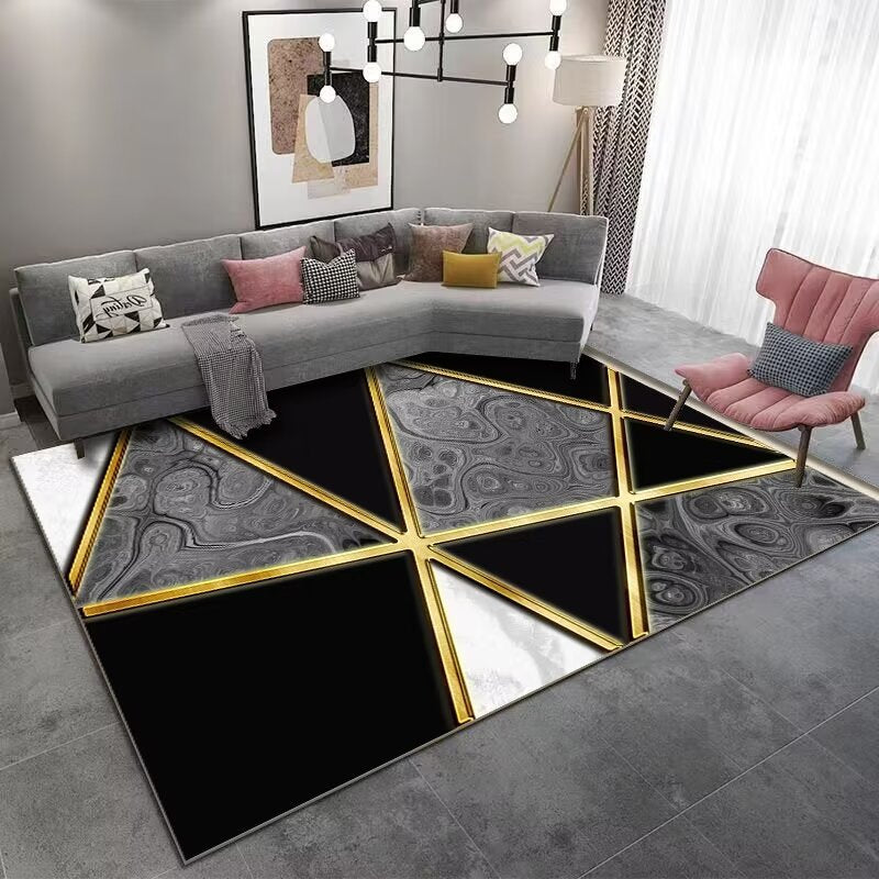 High-End Living Room Sofa Coffee Table Rug Light Luxury New Chinese Style Nordic Simple Modern Abstract Bedroom Full Carpet