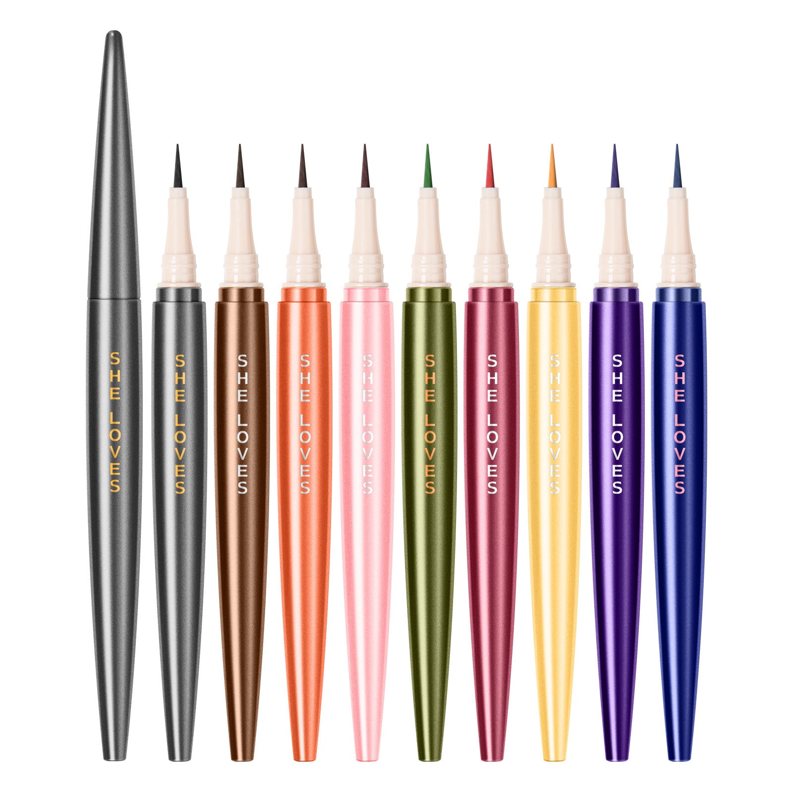 SHELOVES Eyeliner Waterproof Non-Smudge Black Brown Ultra-Fine Lower Lash Liquid Eyeliner Pen