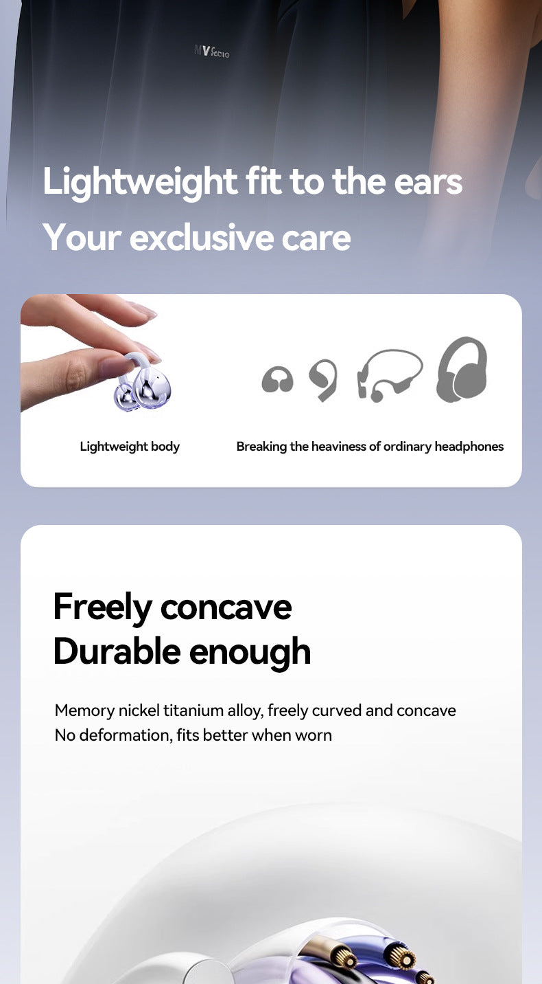 Popular M91AI Smart Translation Bluetooth Earbuds Clip-on High-Quality Bone Conduction Wireless Bluetooth Earbuds