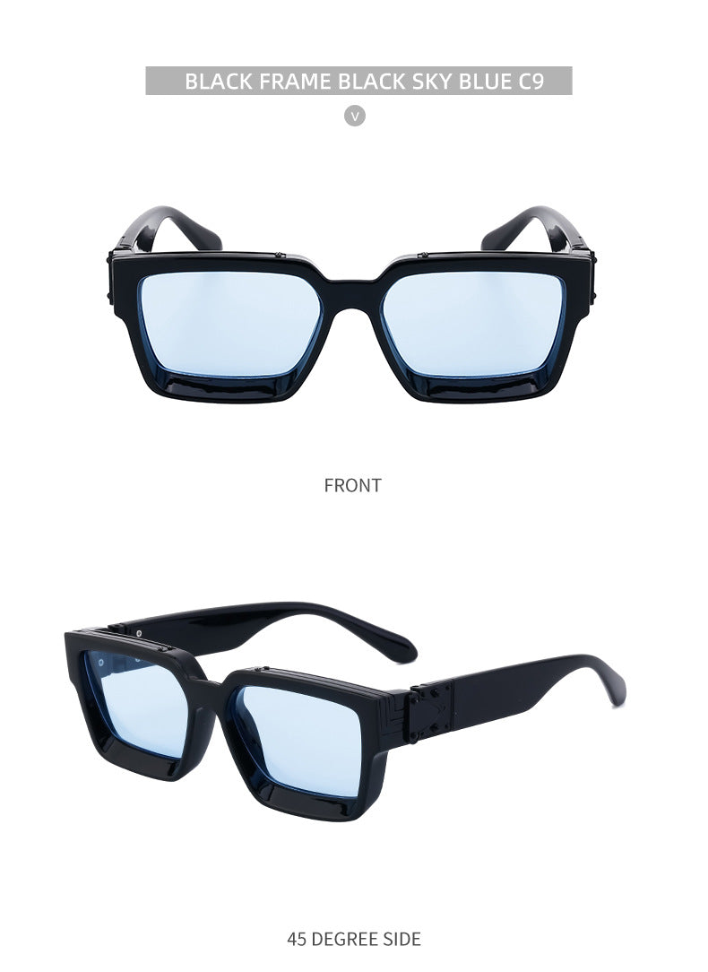 0k Billionaire Style Sunglasses Men Fashion Internet Celebrity Sunglasses Women High-end Glasses Square Frame Sunglasses