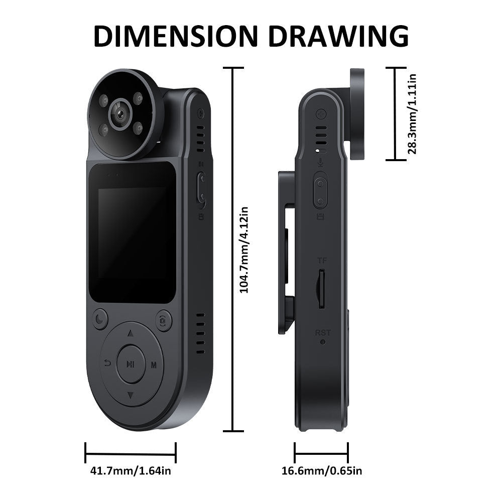 New L20High Definition Handheld Camera Portable Head and Back Clip Camera WiFi Connection ZF Outdoor Sports Recorder