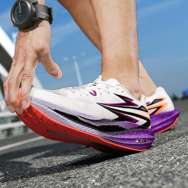 Fashion Four Seasons New Popcorn Carbon Plate Breathable Couple Running Shoes Comfortable Unisex Sports Shoes