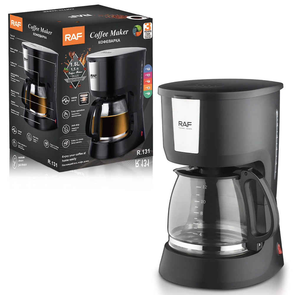 RAF European Standard Drip Coffee Maker Household Automatic Integrated Small Coffee Machine Office Bedroom Moka Pot