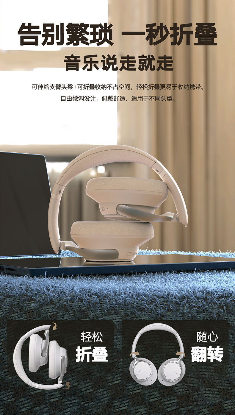 Private Model2025New metal heavy bass long battery life over-ear headphones ANC Noise Cancelling Wireless Bluetooth Headphones B13