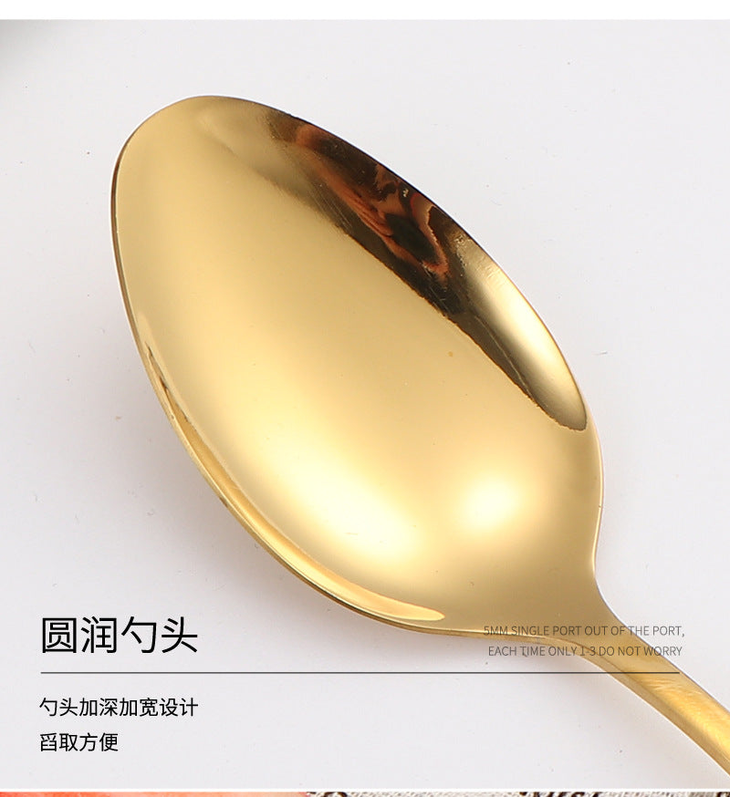 410Stainless Steel Portable Outdoor Camping Tableware Set304Stainless Steel Straw Knife Fork Spoon Chopsticks Seven-Piece Set