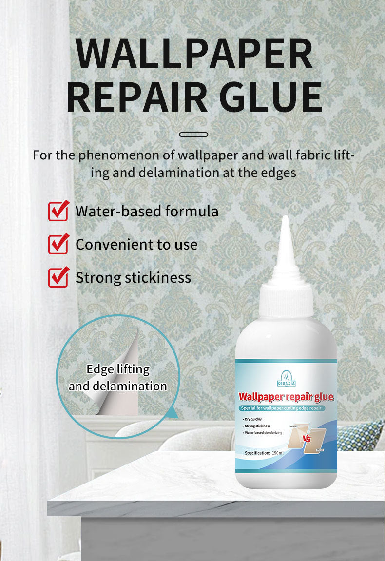 Repair Glue for Spring Festival Couplets, Wallpaper Glue, Wall Fabric, Wallpaper Cracks, Bubbles, and Edges, Home Use Wallpaper Repair Glue